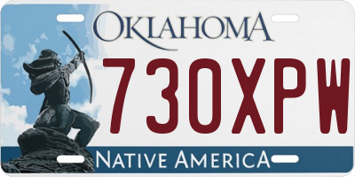 OK license plate 730XPW