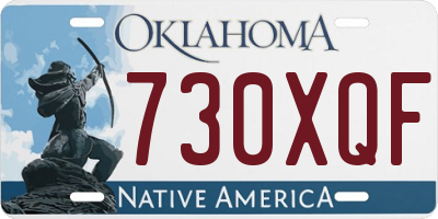 OK license plate 730XQF