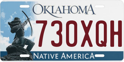 OK license plate 730XQH