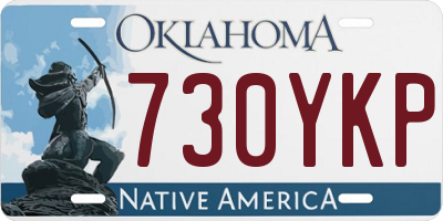 OK license plate 730YKP