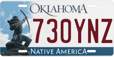 OK license plate 730YNZ