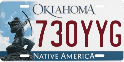 OK license plate 730YYG