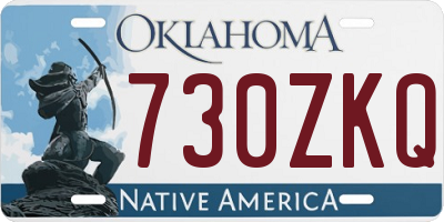 OK license plate 730ZKQ