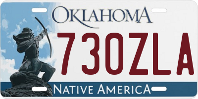 OK license plate 730ZLA