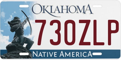 OK license plate 730ZLP