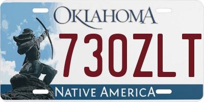 OK license plate 730ZLT