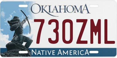 OK license plate 730ZML