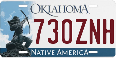 OK license plate 730ZNH