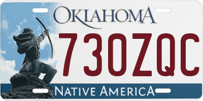 OK license plate 730ZQC