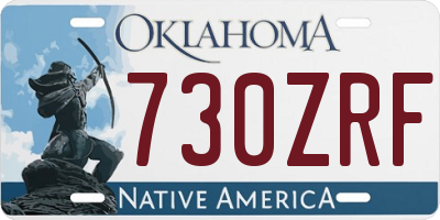 OK license plate 730ZRF