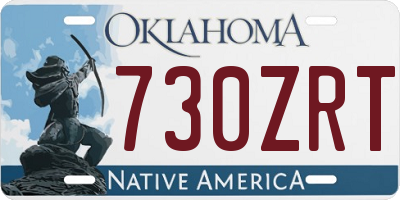 OK license plate 730ZRT