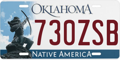 OK license plate 730ZSB
