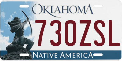 OK license plate 730ZSL