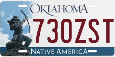 OK license plate 730ZST