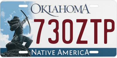 OK license plate 730ZTP