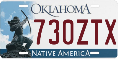 OK license plate 730ZTX
