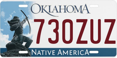 OK license plate 730ZUZ