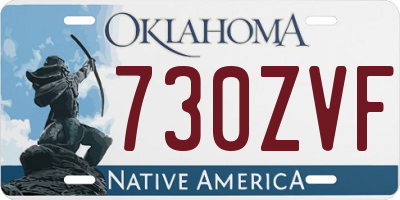 OK license plate 730ZVF