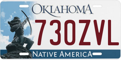 OK license plate 730ZVL