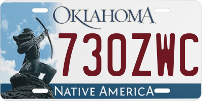 OK license plate 730ZWC