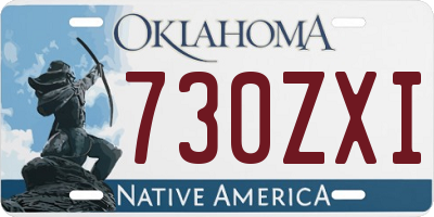 OK license plate 730ZXI