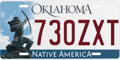 OK license plate 730ZXT