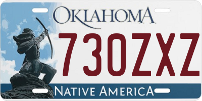 OK license plate 730ZXZ