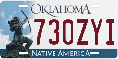 OK license plate 730ZYI