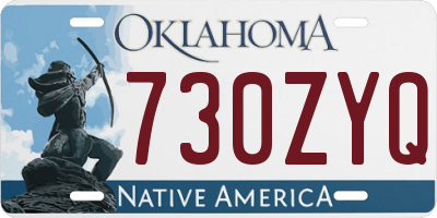 OK license plate 730ZYQ