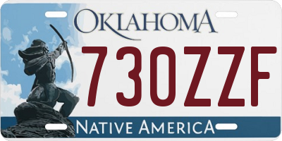 OK license plate 730ZZF