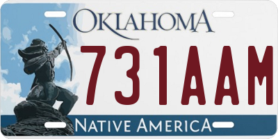 OK license plate 731AAM
