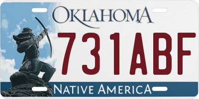 OK license plate 731ABF