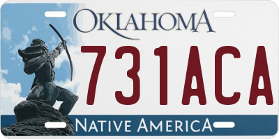 OK license plate 731ACA