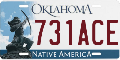 OK license plate 731ACE