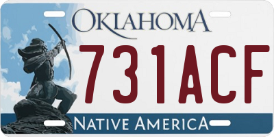 OK license plate 731ACF