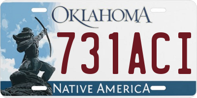 OK license plate 731ACI