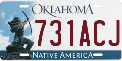 OK license plate 731ACJ