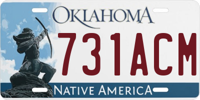 OK license plate 731ACM