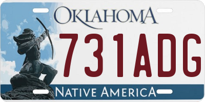 OK license plate 731ADG