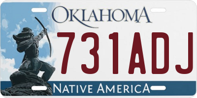 OK license plate 731ADJ