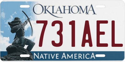 OK license plate 731AEL