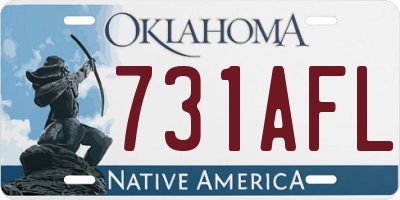 OK license plate 731AFL