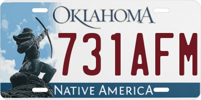 OK license plate 731AFM