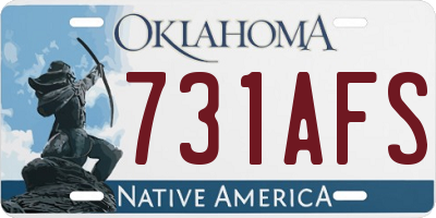 OK license plate 731AFS