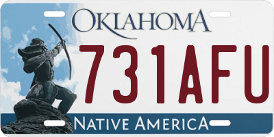 OK license plate 731AFU