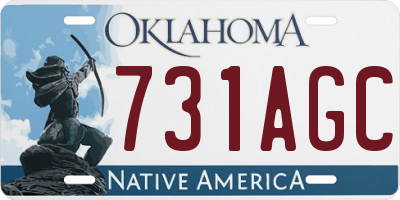 OK license plate 731AGC