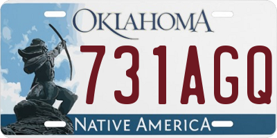 OK license plate 731AGQ