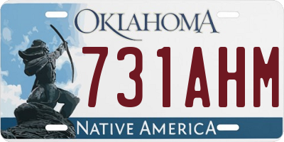 OK license plate 731AHM