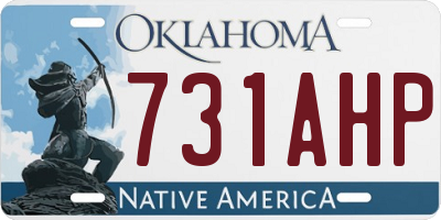 OK license plate 731AHP