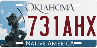 OK license plate 731AHX